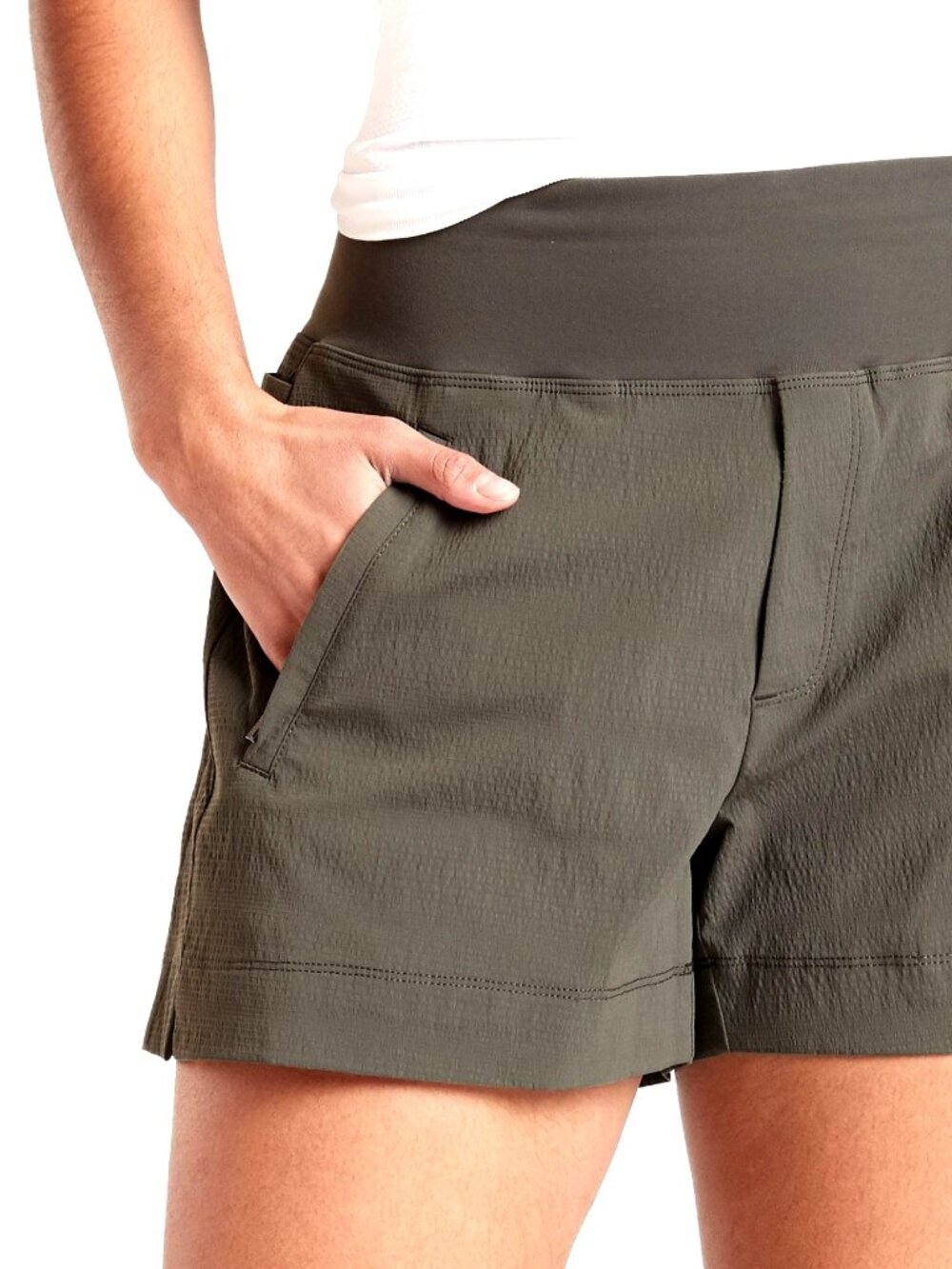 Trekkie North Hiking Shorts Womens Size 12 Olive Green Ripstop Fabric 4-Pockets - Picture 5 of 16